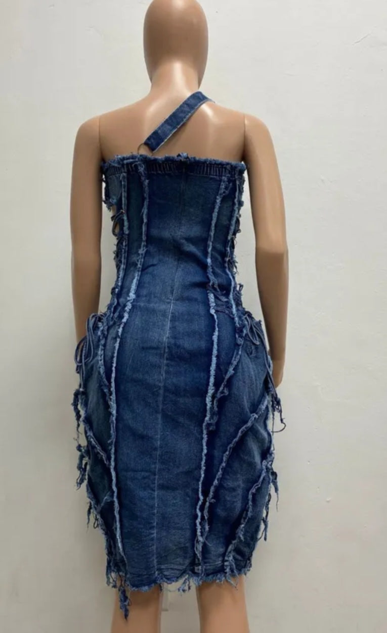 JADA WOW ME DENIM DRESS