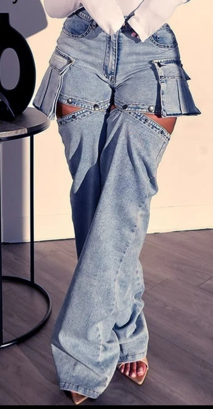 DARE TO UN-SNAP DENIM JEANS