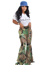 Load image into Gallery viewer, Ripped Tassel Bell Bottom Jeans
