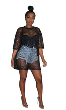 Load image into Gallery viewer, Dirty Diana Sequins Black See Through Shirt
