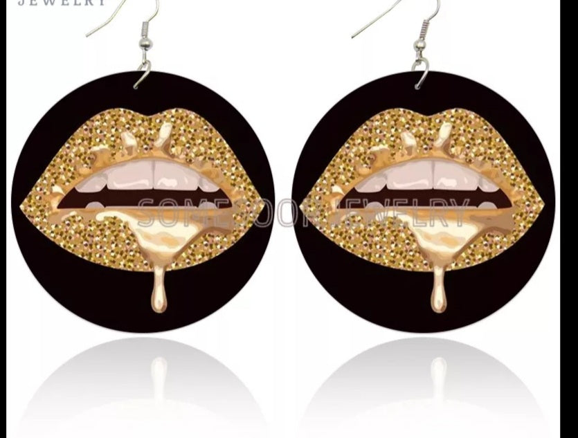 Lips Dripping Earrings