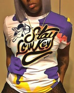 STAY LOW KEY T-SHIRT PURPLE