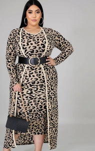 LEOPARD ALL THE WAY 2 PIECE SET PLUS SIZE