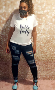 Boss Lady Tshirt white