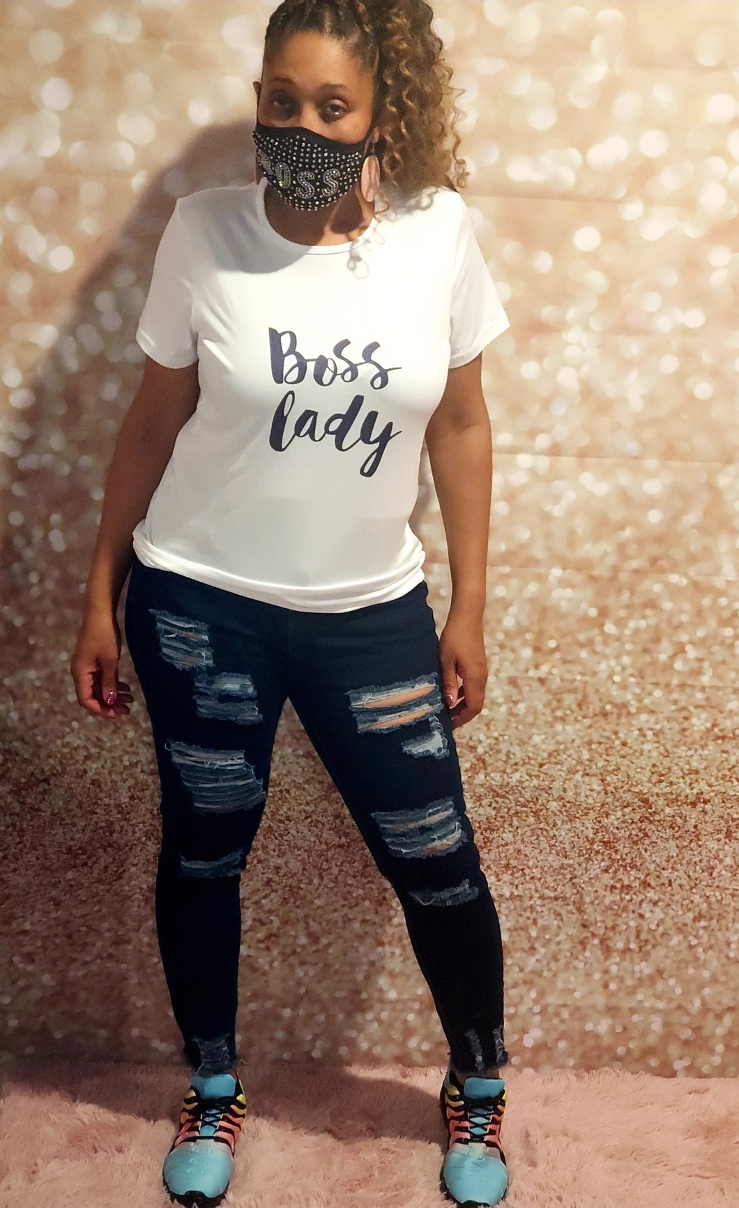Boss Lady Tshirt white