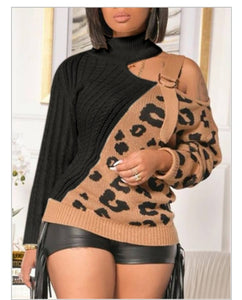 SHE SLAY LEOPARD PRINT SWEATER