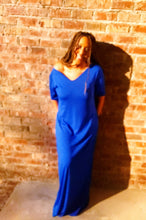 Load image into Gallery viewer, BLUE ME OFF THE SHOULDER DRESS
