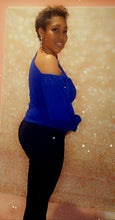 Load image into Gallery viewer, SLIGHTLY RIPPED  BLACK BOOT CUT TROUSERS PLUS SIZE
