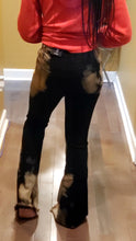 Load image into Gallery viewer, FAIRLY BLEACHED BLACK BELL BOTTOMS
