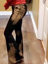 Load image into Gallery viewer, FAIRLY BLEACHED BLACK BELL BOTTOMS
