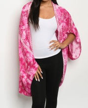 Load image into Gallery viewer, FUCHSIA WHITE CARDIGAN
